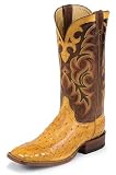 Men's Justin AQHA 13" Full Quill Ostrich Pull On Leather Western Cowboy Boots