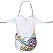 Zxzy Women One Piece Cotton Blended Floral Bikini Monokini Set Push-up Swimsuit