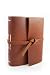 Genuine Leather Journey Photo Album - Stores 100 4x6 Photos, Saddle