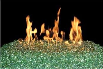 40 LB Mint Colored Gems for Peterson burner systems and gas firepits