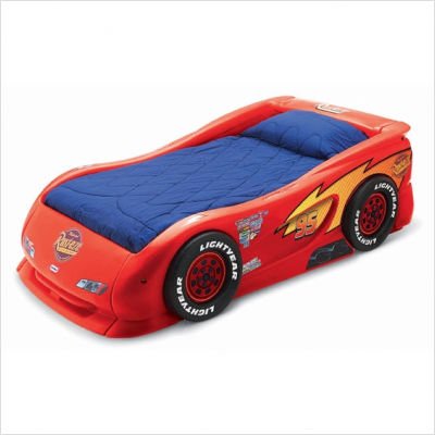 Bundle-59 Lighnting McQueen Sports Car Twin Kids Bed (Set of 2)