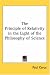 Book The Principle of Relativity in the Light of the Philosophy of Science