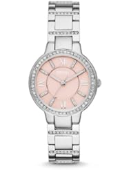 Fossil Womens ES3504 Virginia Analog Display Analog Quartz Silver Watch