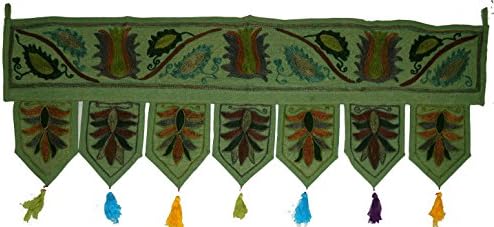 Indian Wall Decor Wall Hanging, Home Decor Door Hanging, Designer Window Valances Size 39 x 14" inch