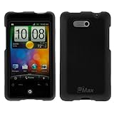 GTMax Black Rubber Hard Snap On Crystal Cover Case for AT&T HTC Aria GSM Ce ....