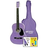 acoustic guitar Darling Divas Acoustic Steel String Guitar Package for Girls; Color Purple Haze Includes an acoustic guitar color gig bag strap picks pitch pipe tuner string winder and instruction book acoustic guitar