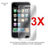 LCD SCREEN PROTECTOR - MIRROR 3 PACK For APPLE IPOD IPHONE 3G 8GB 16GB. Three Screen Guard Protectors / LCD Shield