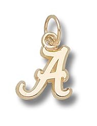 University of Alabama Pendant - 10k Gold Script "a" 3/8"