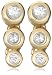 9ct Yellow Gold 3 Diamond Doughnut Stud Earrings