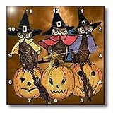 Vintage Owls on Jack o Lanterns - 10x10 Wall Clock