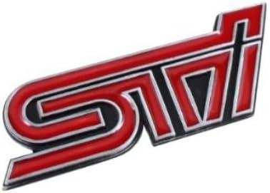 Metal Auto car red STI impreza wrx Emblem Decal Badge Sticker