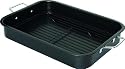 LUXUS ANTIHAFTBESCHICHTETER BRÄTER AUS CARBONSTAHL INKLUSIVE GRILLROST, LÄNGE 42 X BREITE 30,5 X HÖHE 6,5 CM, NEU + OVP