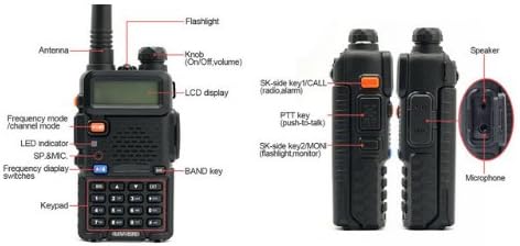 2 XPofung UV5R Two Way Radio Dual Band DTMF HAM Walkie Talkie VHF UHF 136-174 / 400-520Mhz FM (2pack)