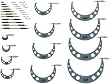 Mitutoyo 103-908-01 Outside Micrometer Set with Standards, 0-12" Range, 0.0001" Graduation (12 Piece Set)