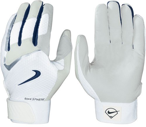 Nike GB200-042 Sphere Elite MVP Batting Gloves - White/Navy
