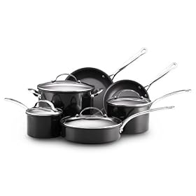 KitchenAid Gourmet Reserved 10-Piece Poreclain Cookware Set, Black by KitchenAid