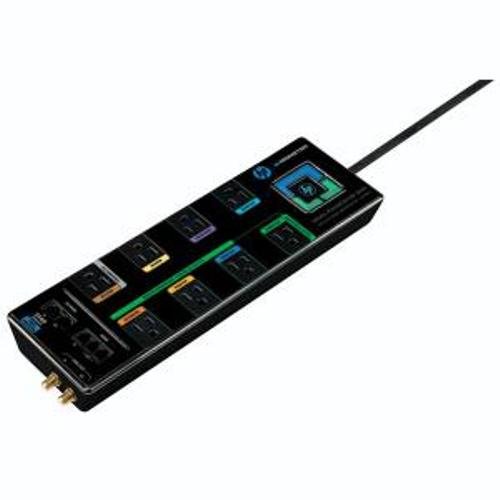 HP MonsterDigital PowerCenter800G w/ Green Power  8 Outlets, 1 Pr. Coax , Phone, Network (HPM MDP 800G ES)