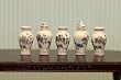 Set of 5 Eggshell Porcelain Vases - Dollhouse Miniature