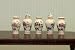 Search : Set of 5 Eggshell Porcelaine Vases - Dollhouse Miniature