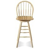 International Concepts Windsor Spindle Back Swivel Bar Stool