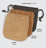 7 X 8 Cocoa Suede Dice Bag