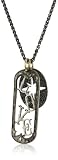 Mizuki Silver Fancy Love Tag and Diamond Starburst Charm Pendant Necklace Mizuki Silver Fancy Love Tag and Diamond Starburst Charm Pendant Necklace