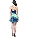 Women Summer Casual Sleeveless Tie Dye Print Strap Backless Beach Mini Dress