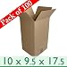 Tall Postal Packaging Storage Cardboard Boxes - Pack of 100 - 10" x 9.5" x 17.5" / 255mm x 241mm x 447mm