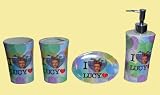 I Love Lucy 4 Pcs Bathroom Set Ceramic