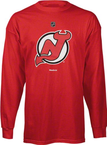 New Jersey Devils Youth Primary Logo Long Sleeve T-Shirt
