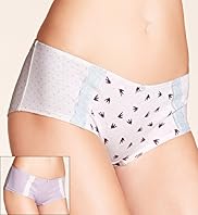 2 Pack Limited Collection Cotton Rich Bird Stripe Print Shorts