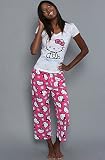 Hello Kitty Intimates The Lovely N' Cozy PJ Set in White,Sleepwear for Women