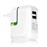 Zoom Produkt-Bild: WorldPower wei&szlig; USB-Reise-Ladeger&auml;t - l&auml;dt Apple iPad, iPhone 4 & 3GS, iPod, PSP und andere USB-Ger&auml;te