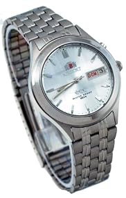 Orient #BEM5V002W Men's Facet Glass Stainless Steel Automatic Watch
