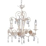 Laura Ashley MX2009 Sophie 3-Light Mini Chandelier, Meringue