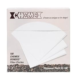Pre-Folded Coffee Filter Circles (FC-100) Pk 100 by Intl Hswrs Corp/Chemex