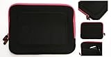 Magenta Laptop Sleeve Case for 10 inch Superpad PC, Flytouch 3 Touchscreen, III Gen, Flytouch X220 Tablet + A Carabiner Hook.
