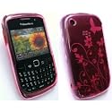 KIT ME OUT UK BLACKBERRY 9300 CURVE 3G FLORAL GEL SKIN COVER/CASE PINK