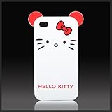 Hello Kitty w Ears "Flexa" silicone case cover for Apple iPhone 4