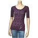 Split Second Sight Black Cherry Juniors 3/4 Sleeve Heathered T-shirt