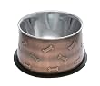 Loving Pets Artistic Antique No-Tip Dog Bowl, 72-Ounce, Copper