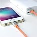 F-color Lightning to USB Data Sync Cable for iPhone 6(4.7) Plus(5.5) 5C 5S 5, iPad Air mini 4th Generation, iPod Touch 5th Generation Nano 7th, Orange