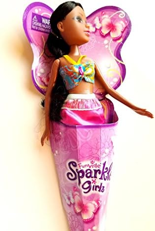 Funville Sparkle Girlz Doll Black Hair Summer Boho Gypsy It Girl Dress