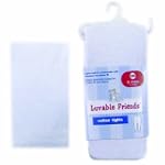 Luvable Friends Cotton Tights for Baby-White - 9-18 Months