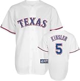 Ian Kinsler Jersey: Adult 2010 Majestic Home White Replica #5 Texas Rangers Jersey - Small