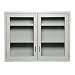 Looped Logic LL4736EM-SSAA Shadow Gray 2 Hinged Framed Glass Doors Modular Steel Wall Cabinet with Chemical Resistant Powder Coated Finish, 47" Length x 36" Height x 13" Depth