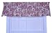 Victoria Park Toile Tailored Valence Window Curtain, Red
