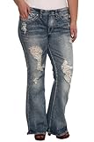 Silver Jeans - Light-Wash Distressed Frances Bootcut Jean