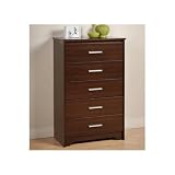 Coal Harbor 5 Drawer Chest in Espresso By Prepac
