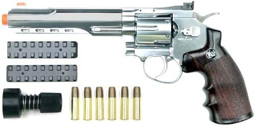 WinGun 702S 6 Revolver CO2 Gas Gun SIL